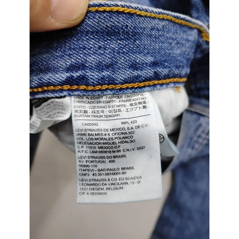 Levis 501 Jeans Mens 38x34 Blue Straight Fit Button Fly Denim Pants (Fits 36x30)